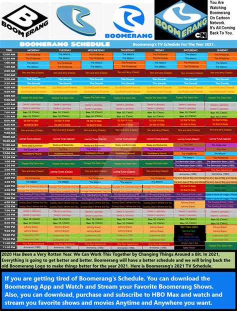 boomerang channel schedule.